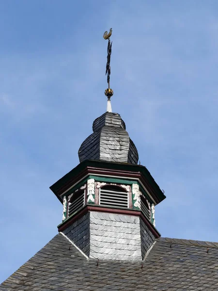 Tower Gothic Style Hospital Church Attendorn North Rhine Westphalia Germany — Stock Photo, Image