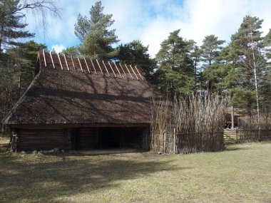 Estonya 'nın Tallinn kenti yakınlarındaki Estonya Açık Hava Müzesi' nde çit döşemiş.