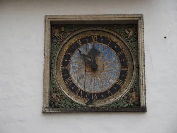 Historical clock at the Church of the Holy Ghost in Tallinn, Estonia