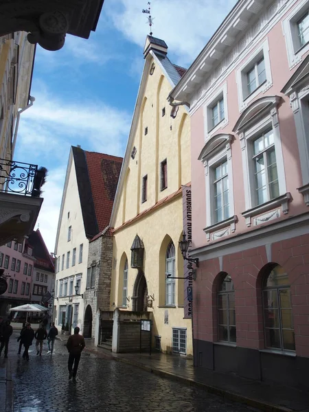 Escena Callejera Tallinn Old Town Estonia —  Fotos de Stock