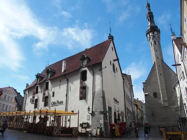 Tarihi Bina Olde Hansa Tarihi Tallinn Belediye Binası Estonya — Stok fotoğraf