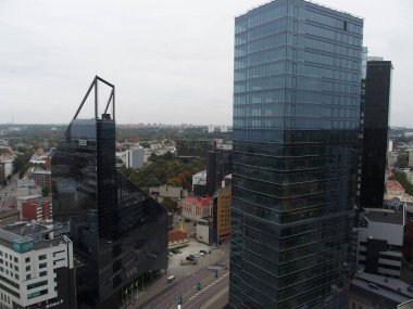 Tallinn, Estonya 'nın modern kesiminde yüksek binalar