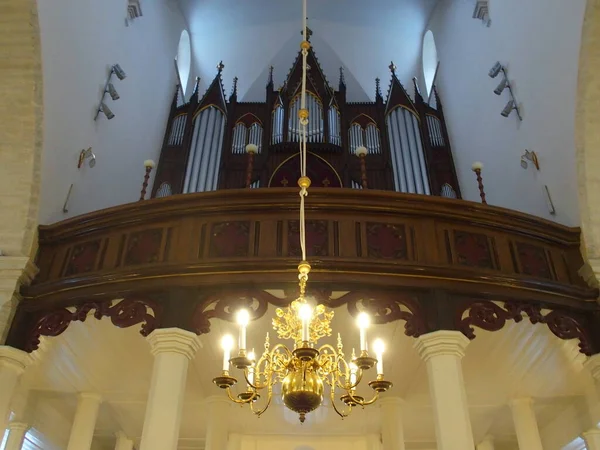 Orgel För Johannes Kyrka Tallinn Estland — Stockfoto