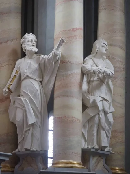 Posągi Katedrze Piotra Pawła Kownie Litwa — Zdjęcie stockowe