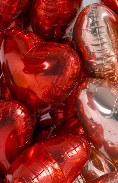 Ensemble Ballons Air Gel Rose Rouge Pour Fête Saint Valentin Images De Stock Libres De Droits