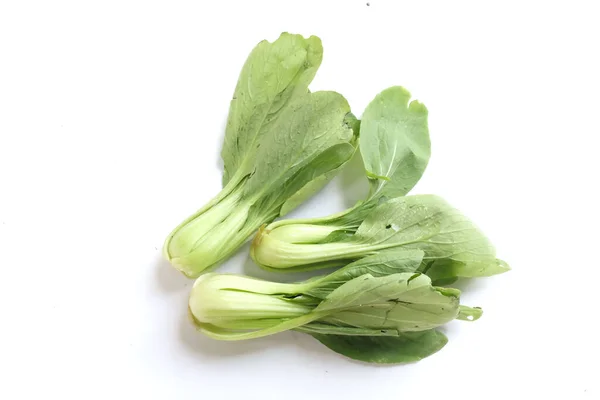 Fresh Green Bok Choy Chinese Cabbage Isolate White Background — Photo