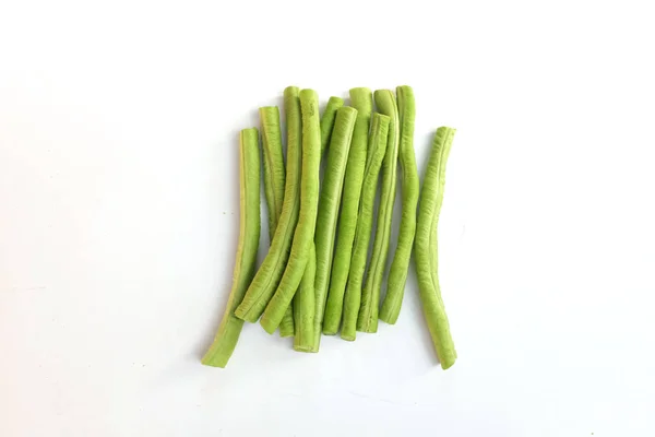 Sliced Yard Long Bean Vegetable Isolate White Background —  Fotos de Stock
