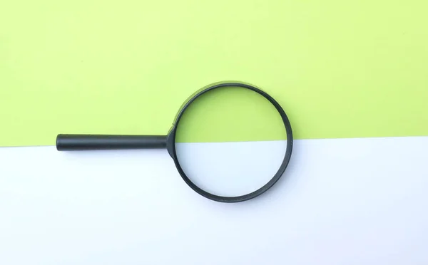 Magnifying Glass Isolated Green White Background — Foto Stock