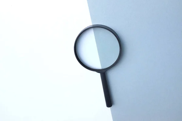 Magnifying Glass Isolated Gray White Background — Fotografia de Stock