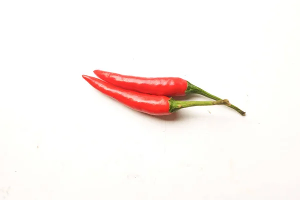 Top View Flat Lay Fresh Organic Chili Spur Pepper Cayenne — Stock Photo, Image