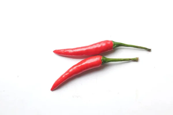 Top View Flat Lay Fresh Organic Chili Spur Pepper Cayenne — Fotografia de Stock
