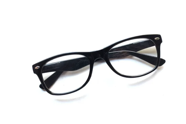 Close Flat Lay Modern Glasses Eyewear Spectacles Glasses Glasses Black — стоковое фото