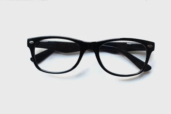 Modern Bir Gözlük Gözlük Gözlük Gözlük Gözlük Siyah Çerçeveler Beyaz — Stok fotoğraf