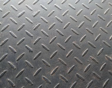 Siyah demir desenli tekrarlanan desen. Rögar kapağındaki desenlerin ayrıntıları. Metal arka plan..