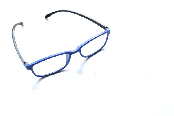 Αντίγραφο Χώρου Μοντέρνα Γυαλιά Γυαλιά Γυαλιά Γυαλιά Μπλε Πλαίσιο Μόδας — Φωτογραφία Αρχείου