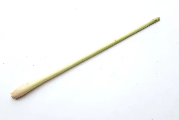 Świeże Organiczne Trawy Cytrynowe Cymbopogon Citratus Lapine Trawa Cytrynowa Izolat — Zdjęcie stockowe