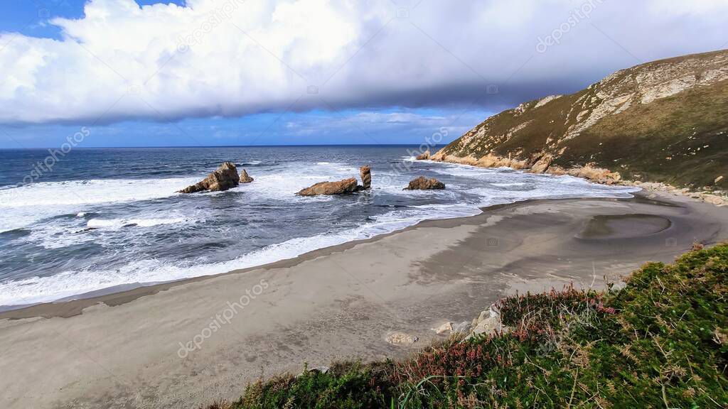 Bayas or Sablon beach, Castrillon municipality, Asturias, Spain