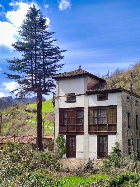 Palacio del Conde Torata, Villarin dorp, Natuurpark Somiedo, Asturië, Spanje — Stockfoto