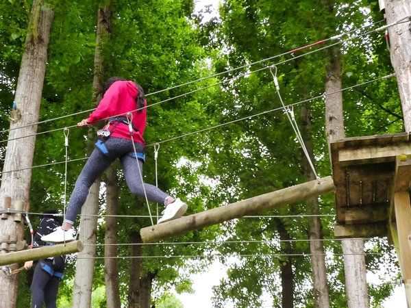 Tree Circuit Park in Arriondas, next to Sella river, Asturias, Spain