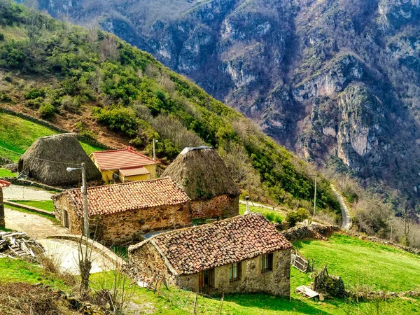 Pueblo Falguera Parque Natural Somiedo Asturias España — Foto de Stock