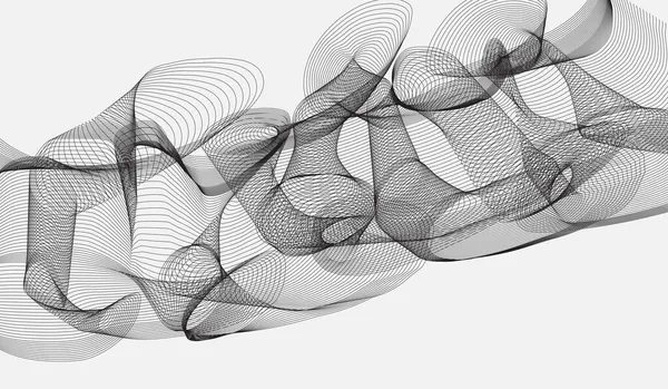 Fond Abstrait Des Lignes Noires Vagues — Image vectorielle