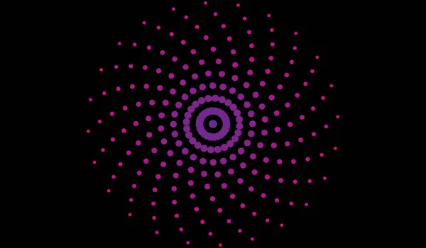 Spirálové Pozadí Fialových Kruhů — Stockový vektor