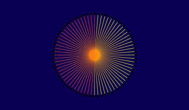 Mavi arkaplan ve renkli çizgiler