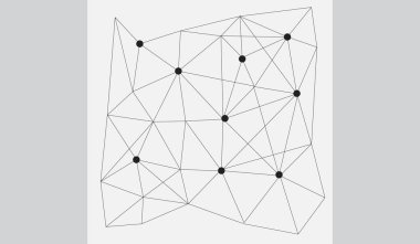 Noktalar ve çizgiler ile soyut bağlantı yapısı