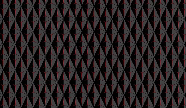 Черный Трехмерный Треугольник Красная Линия Абстрактного Фона — стоковый вектор