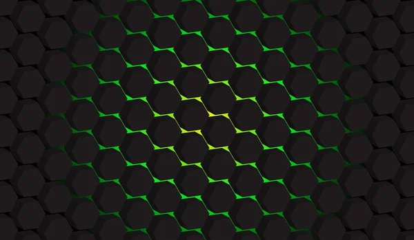 Black Hexagon Color Background — Stock Vector