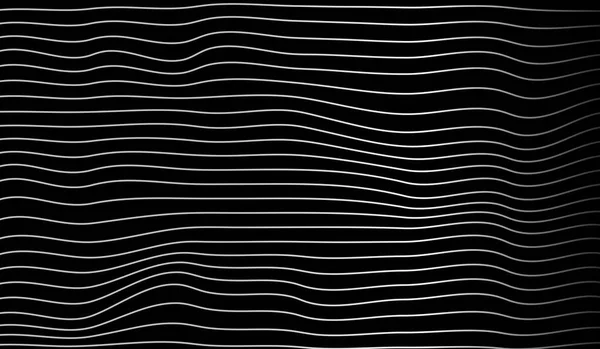 Metallic Lines Waves Black Abstract Background — Vetor de Stock