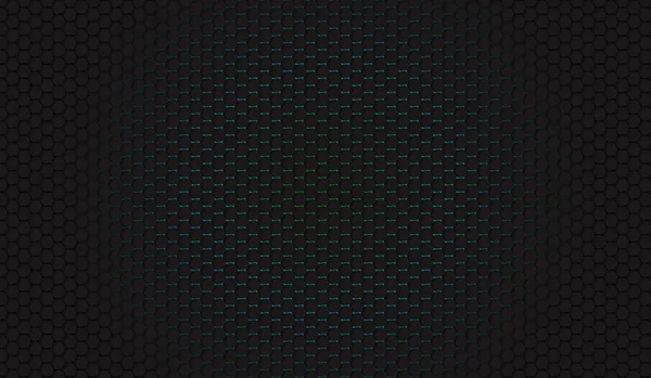 Hexágono Negro Fondo Azul Verde — Vector de stock