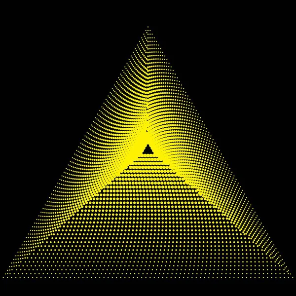 Abstraktní Pozadí Žlutých Trojúhelníkových Teček — Stockový vektor