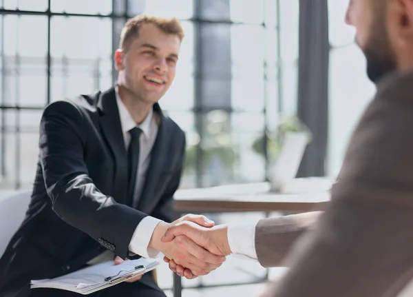 Business Handshake Uomini Affari — Foto Stock