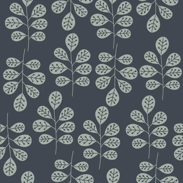Handgezeichnete Vektor Nahtlose Muster Mit Skandinavischen Stil Niedlichen Zweigen — Stockvektor