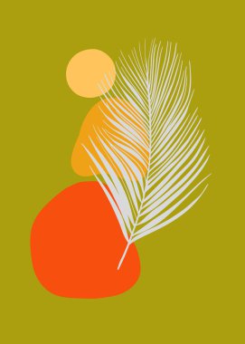 Vektör soyut boho tarzı kart veya kapak