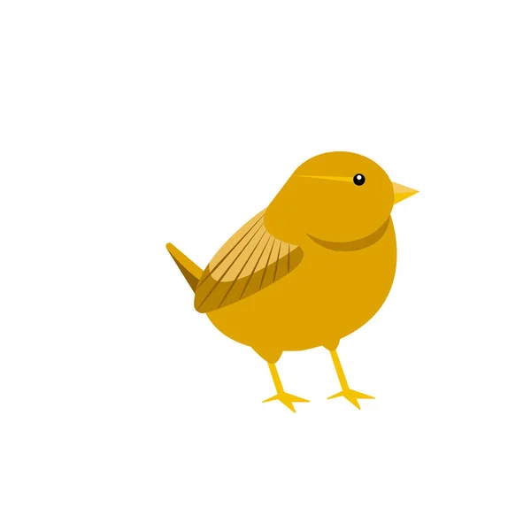 Little Robin Bird Hand Drawn Vector Illustration Flat Style — Stock Vector