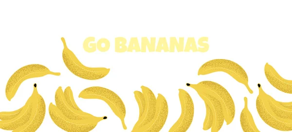 Kézzel Húzott Banán Banán Lapos Stílusban Vektor Illusztráció Elszigetelt Fehér — Stock Vector