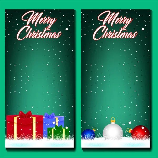 Merry Christmas Happy New Year Christmas Purple Banner Illustration Vertical — Stock Vector