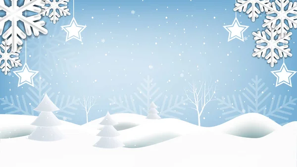 Рождеством Новым Годом Фон Снежинками Украшения Рождество — стоковый вектор