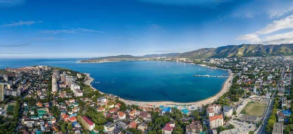 Panorama Seaside Resort Shore Sea Bay Aerial View Sea Beaches ロイヤリティフリーのストック写真