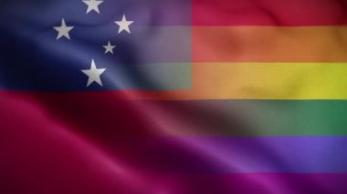LGBT Samoa Bayrak Döngüsü Arkaplan 4K