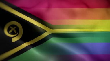 LGBT Vanuatu Bayrak Döngüsü Arkaplan 4K