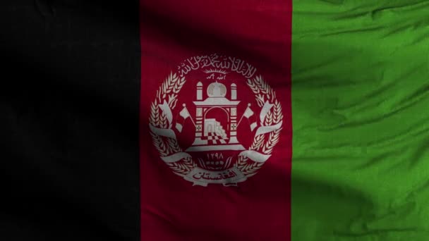 Флаг Афганистана Петля Фон — стоковое видео