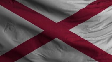 Alabama Eyaleti Bayrak Döngüsü Arkaplan 4K
