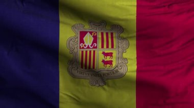 Andorra Bayrak Döngüsü Arkaplan 4K