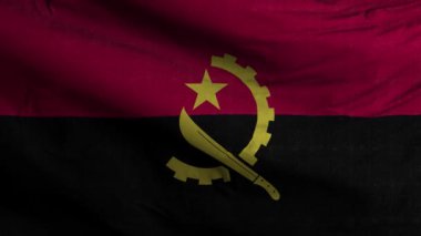 Angola Bayrak Döngüsü Arkaplan 4K
