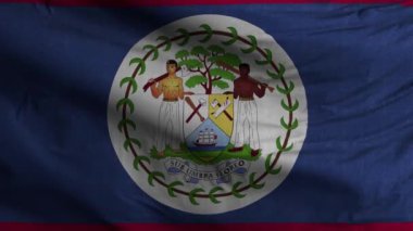 Belize Bayrak Döngüsü Arkaplan 4K