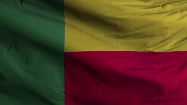 Benin Bayrak Döngüsü Arkaplan 4K