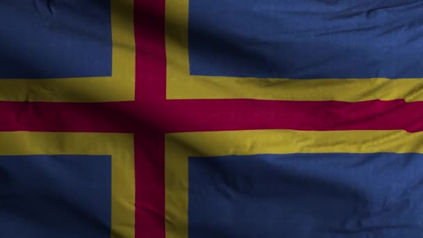 Aland Flag Loop Hintergrund — Stockvideo